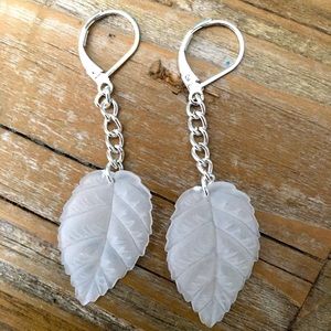 Leaf earrings with Sterling hardware